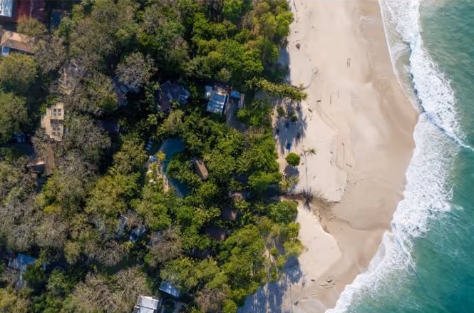 Aerial view of Nantipa and Santa Teresa beach in 2025