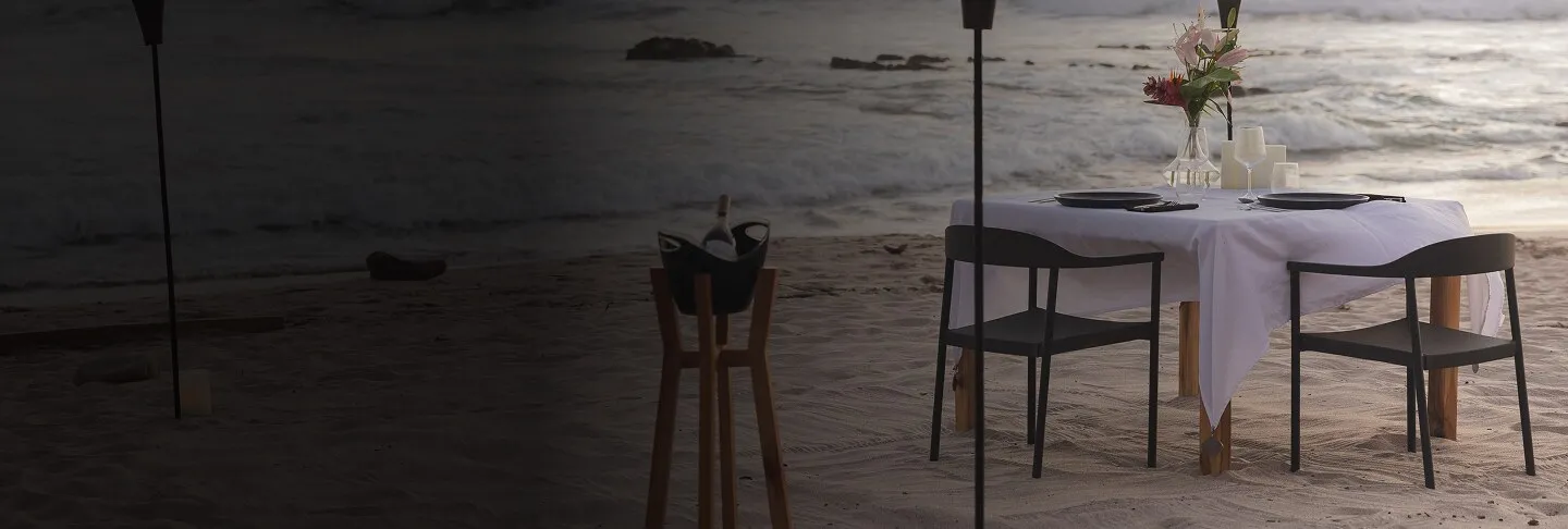 Beachfront wedding ceremony setup at Hotel Nantipa, Santa Teresa, Costa Rica